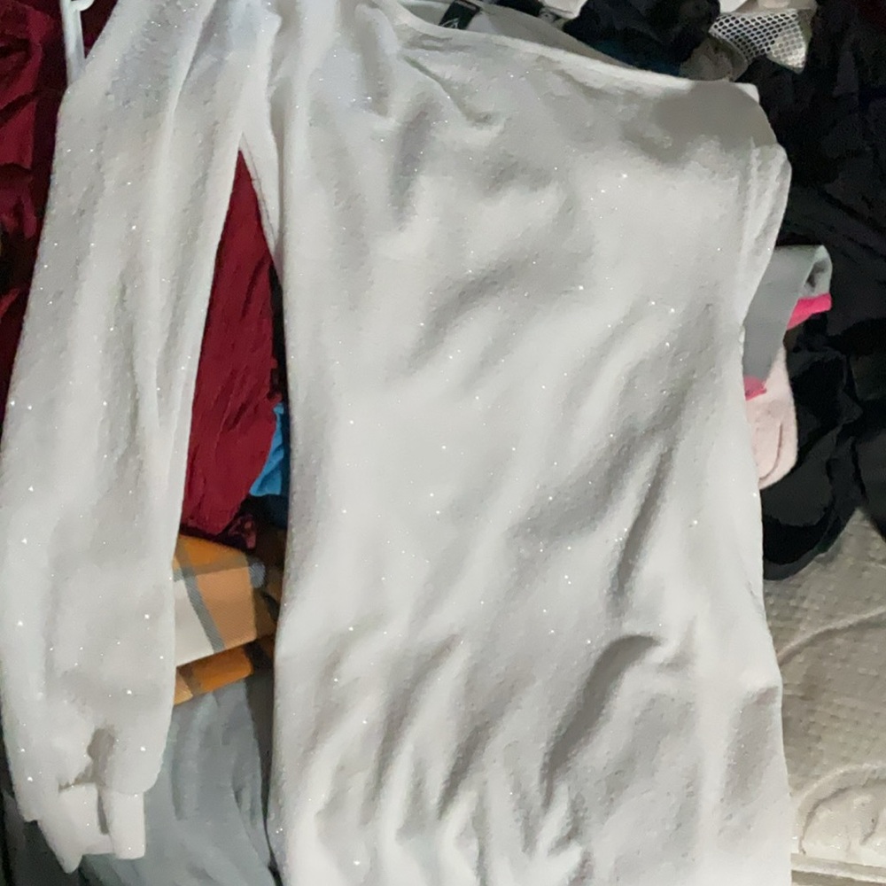 Windsor Sparkling White Long Sleeve Dress